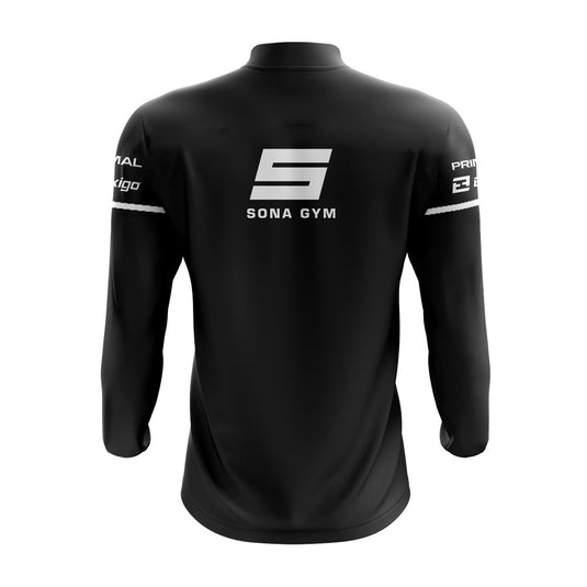 SONA Gym Midlayer (1/4 Zip) Stellar (Black/White) - Adults