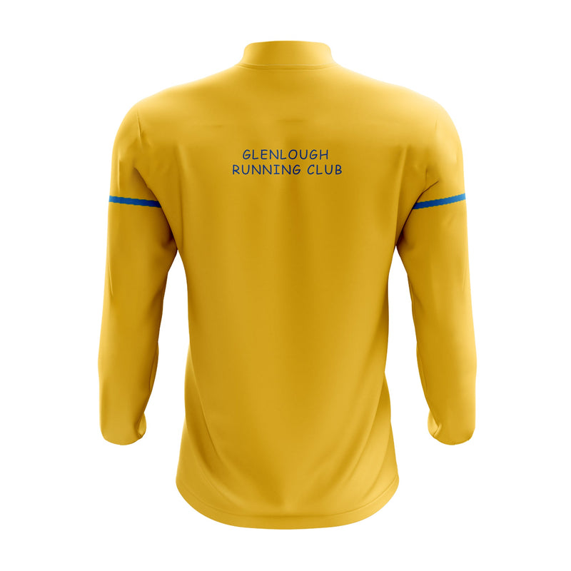 Load image into Gallery viewer, Glenlough Running Club Midlayer (1/4 Zip) Stellar (Yellow/Blue) - Kids
