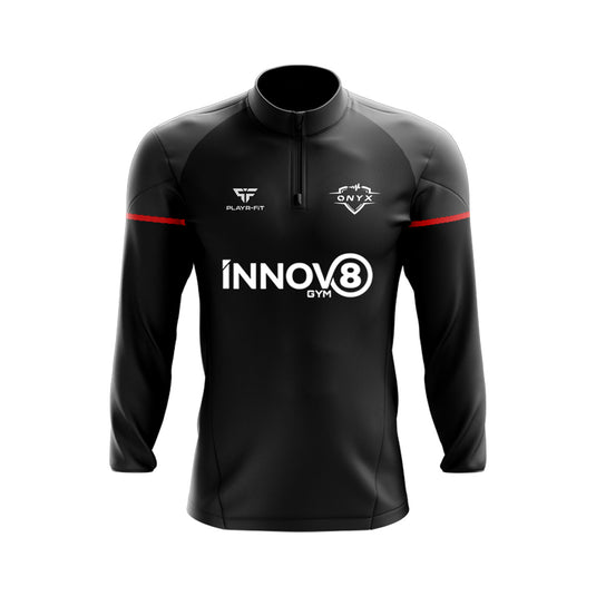 Innov8 Gym Midlayer (1/4 Zip) Stellar (Black/Red) - Kids