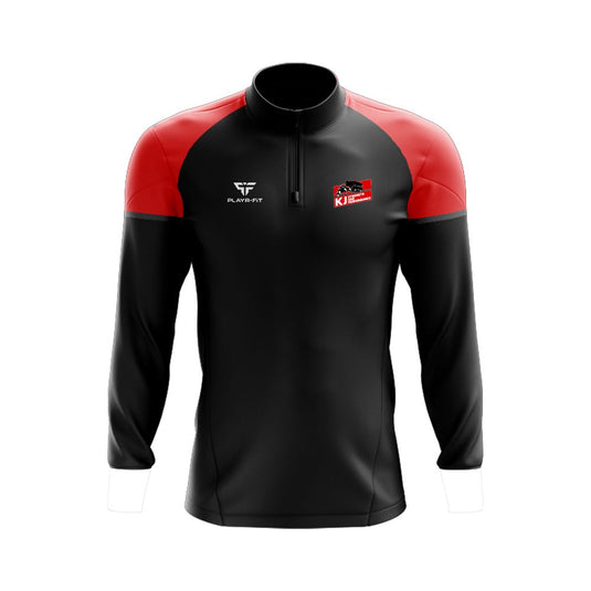 KJ Strength and Performance Midlayer (1/4 Zip) Stellar (Black/Red) - Kids