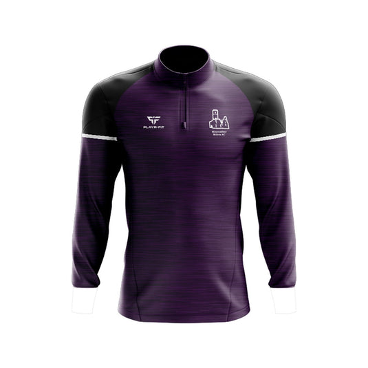 Mooreabbey Milers AC Midlayer (1/4 Zip) Stellar (Purple/Black) - Adults