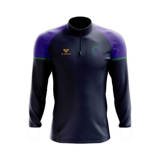 Shimna IC Staff Midlayer (1/4 Zip) Stellar (Navy/Purple/Green) - Adults