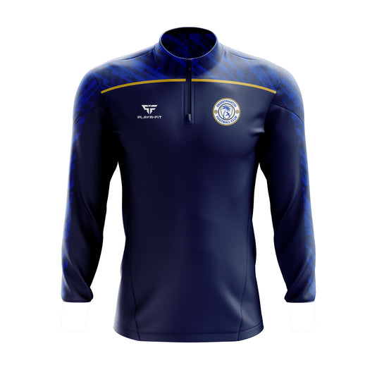 Desertmartin FC Midlayer (1/4 Zip) (Navy/Blue/Gold) - Adults