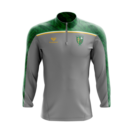 St Barnabas GFC NY Midlayer (1/4 Zip) Spirit (Sublimated) Grey/Green - Kids