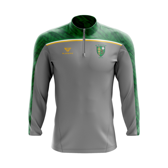 St Barnabas GFC NY Midlayer (1/4 Zip) Spirit (Sublimated) Grey/Green - Adults