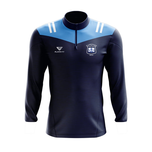 St Josephs PS Meigh Students Midlayer (1/4 Zip) Tenacity (Navy/Sky) - Kids