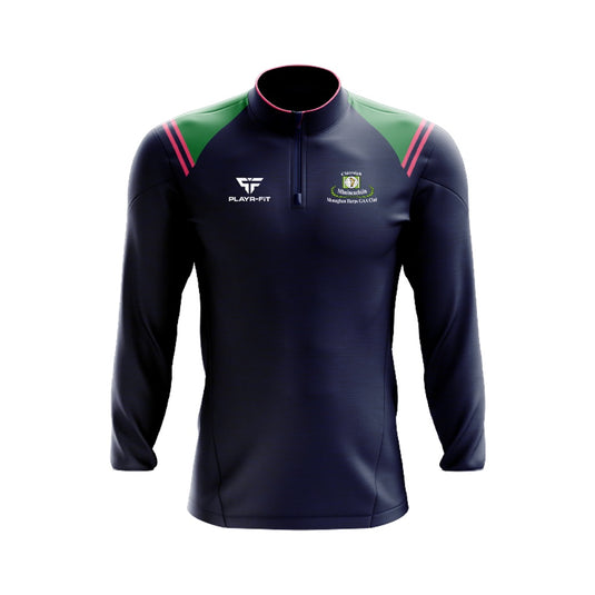 Monaghan Harps CLG Midlayer (1/4 Zip) Vigour (Navy/Green/Pink) - Adults