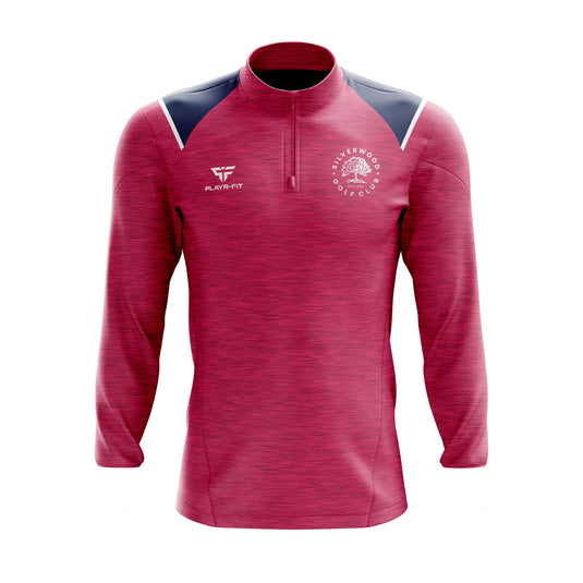 Silverwood Golf Club Midlayer (1/4 Zip) Juvenile Vigour Pink/Navy - Adults