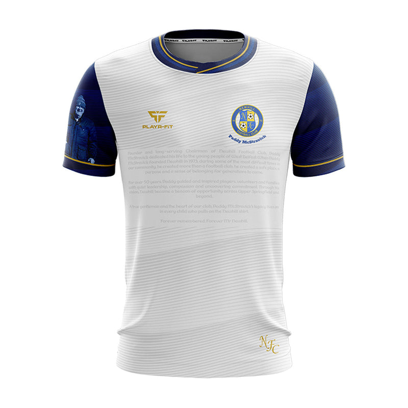 Load image into Gallery viewer, Newhill Girls Academy Paddy McStravick Jersey (White/Blue) - Kids
