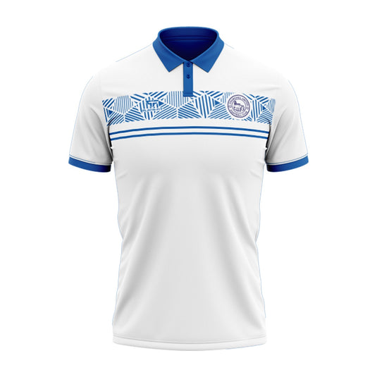 Churchill United FC Polo Optimum (White/Blue) - Adults