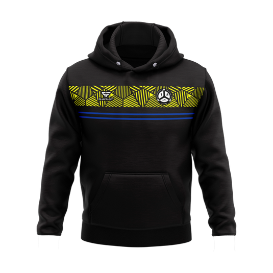 Drogheda Triathlon Hoodie Optimum (Black/Yellow/Blue) - Adults