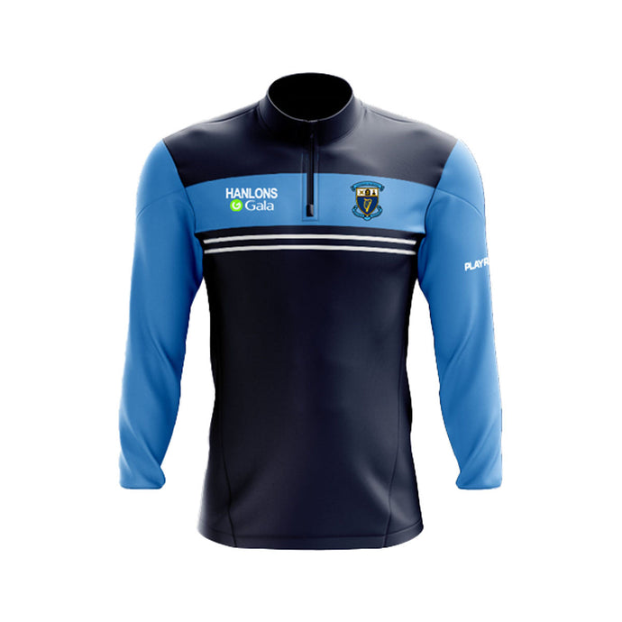 Longford Slashers Midlayer (1/4 Zip) Optimum Navy/Sky Blue - Kids
