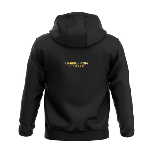 Unbroken Fitness Hoodie Optimum (Black/Yellow) - Adults