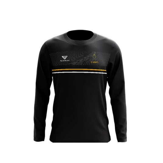 St Aidans High School Derrylin Staff Crew Neck Optimum (Black/Gold) - Adults
