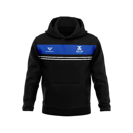 Just Go Fitness Hoodie Optimum Black/Blue - Adults