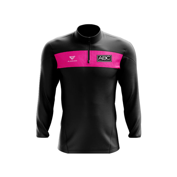 ABC Gym Midlayer (1/4 Zip) Optimum Black/Pink - Adults
