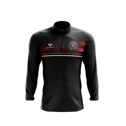 Tullans Red Star FC Midlayer (1/4 Zip) Optimum Black/Red - Adults