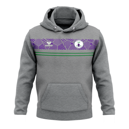 Warrenpoint Tennis Club Hoodie Optimum Grey/Purple - Adults