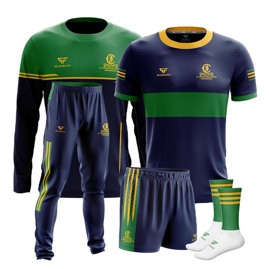 St Josephs HS Crossmaglen Students PE Pack 3 (Crewneck, Jersey D26, Skinny Pants, Shorts, Mid Socks) - Adults