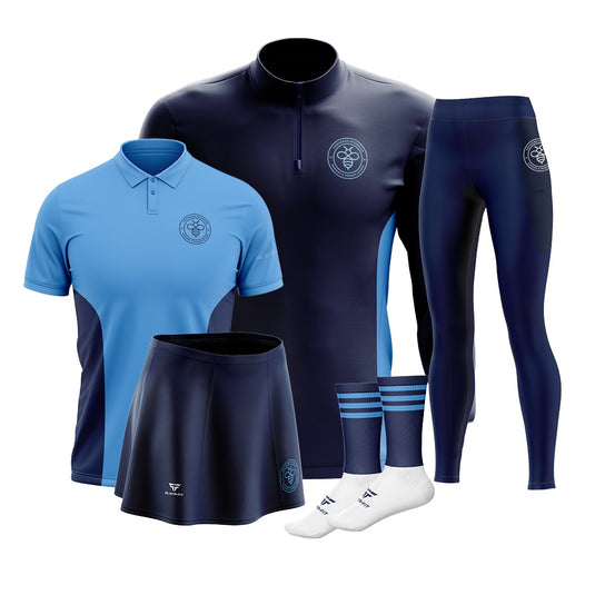 Portadown IPS Students PE Pack 6 (Midlayer, Polo, High Waist Leggings, Skort, Mid Socks) - Kids