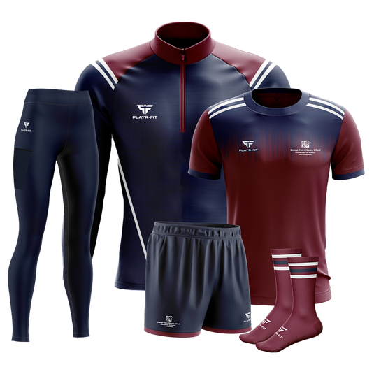 Grange PPS Sligo Students PE Pack 1 (Midlayer (1/4 Zip), Jersey, High Waist Leggings, Shorts, Mid Socks) - Kids