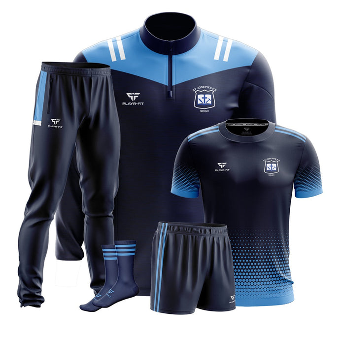 St Josephs PS Meigh Students Pack 1 (Midlayer, Jersey, Skinny Pants, Shorts, Mid Socks) - Adults
