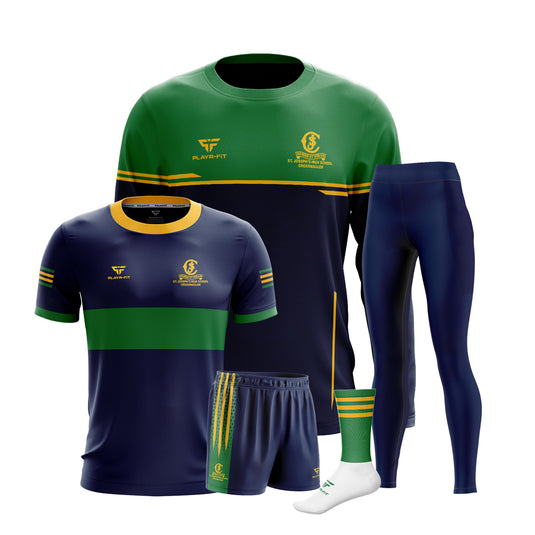 St Josephs HS Crossmaglen Students PE Pack 4 (Crewneck, Jersey D26, High Waist Leggings, Shorts, Mid Socks) - Adults