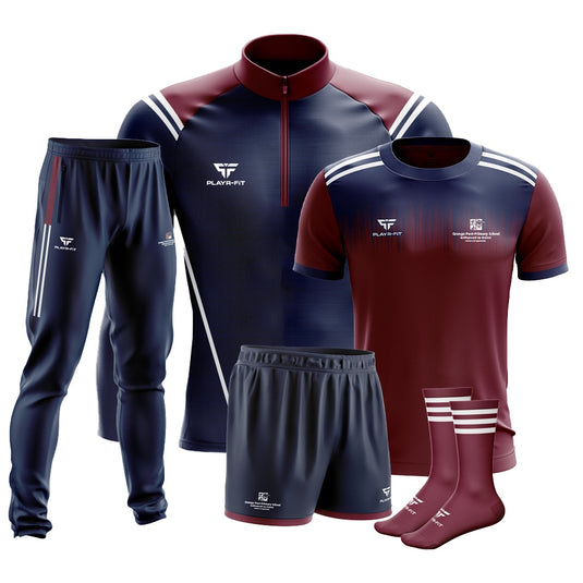 Grange PPS Sligo Students PE Pack 1 (Midlayer (1/4 Zip), Jersey, Skinny Pants, Shorts, Mid Socks) - Adults