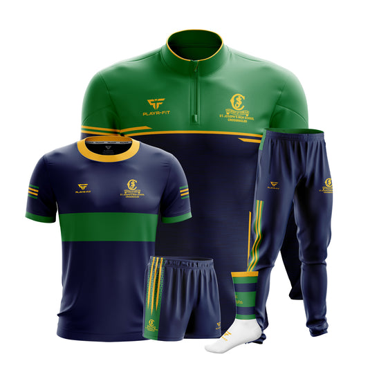 St Josephs HS Crossmaglen Students PE Pack 1 (Midlayer, Jersey D26, Skinny Pants, Shorts, Mid Socks) - Kids