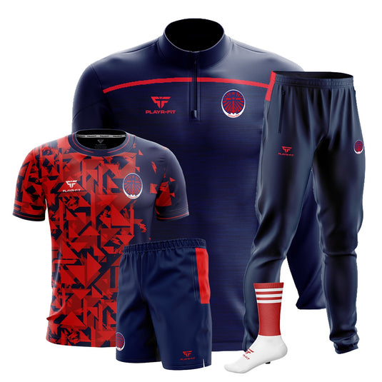 Skerries Community College Students PE Pack 1 (Midlayer (1/4 Zip), Jersey D09, Skinny Pants, Leisure Shorts, Mid Socks) - Adults