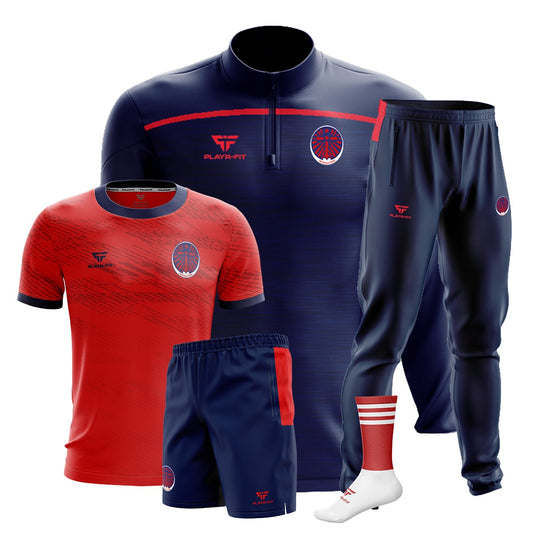 Skerries Community College Students PE Pack 3 (Midlayer (1/4 Zip), Jersey D10, Skinny Pants, Leisure Shorts, Mid Socks) - Adults
