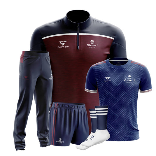 Glenart College Students PE Pack 2 (Midlayer, Jersey, Woven Pants, Shorts, Mid Socks) - Adults