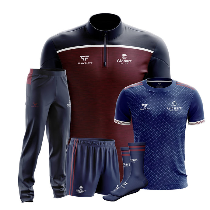 Glenart College Students PE Pack 2 (Midlayer, Jersey, Woven Pants, Shorts, Mid Socks) - Adults