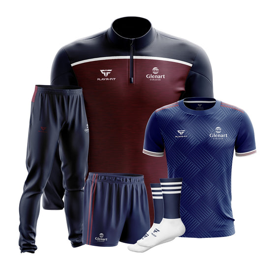 Glenart College Students PE Pack 1 (Midlayer, Jersey, Skinny Pants, Shorts, Mid Socks) - Adults