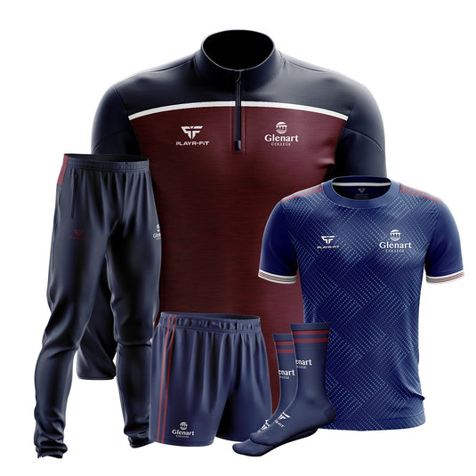 Glenart College Students PE Pack 1 (Midlayer, Jersey, Skinny Pants, Shorts, Mid Socks) - Adults