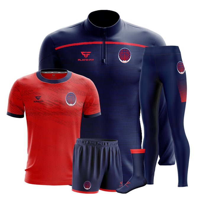 Skerries Community College Students PE Pack 4 (Midlayer (1/4 Zip), Jersey D10, High Waist Leggings, Shorts, Mid Socks) - Adults