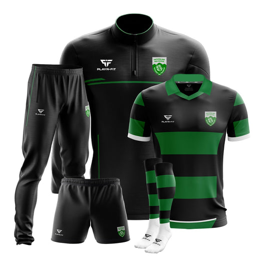 Rathfriland High School Students Boys Pack 1 (Midlayer, Rugby Jersey C19, Tracksuit Pants, Rugby Shorts, Long Socks (Rugby) - Kids