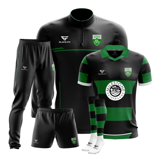 Rathfriland High School Students Boys Pack 1 (Midlayer, Rugby Jersey C19, Tracksuit Pants, Rugby Shorts, Long Socks (Rugby) - Kids