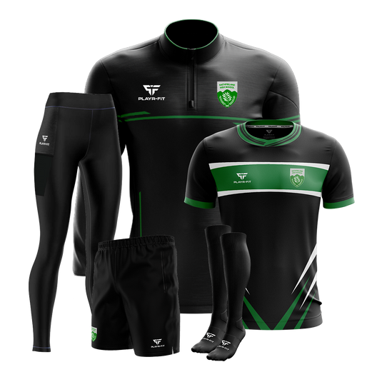 Rathfriland High School Students Girls Pack 3 (Midlayer, PE Gym Shirt B30, High Waist Leggings, Gym Shorts, Long Socks (Plain) - Adults