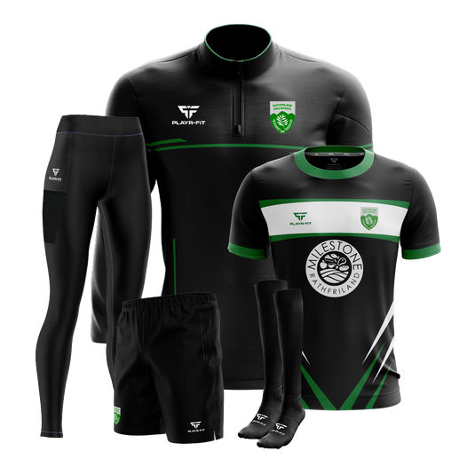 Rathfriland High School Students Girls Pack 3 (Midlayer, PE Gym Shirt B30, High Waist Leggings, Gym Shorts, Long Socks (Plain) - Adults