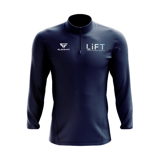 Lift Lifestyle Fitness Together Midlayer (1/4 Zip) (Navy) - Adults