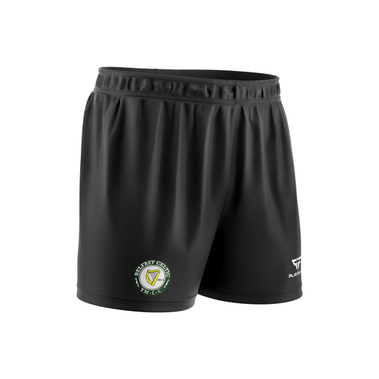 Belfast Celtic Overs Shorts (Cut&Sew) Black - Adults