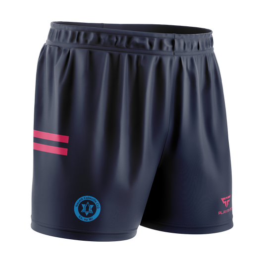 St Colmcilles GFC Meath Sublimated Shorts 2 Stripe Pink - Kids