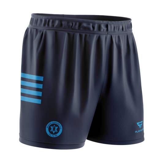 St Colmcilles GFC Meath Sublimated Shorts 4 Stripe Sky Blue - Kids