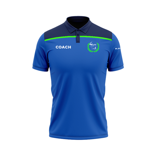 Gym Trix Gymnastics Coaches Polo Spirit Royal Blue/Dark Navy - Adults