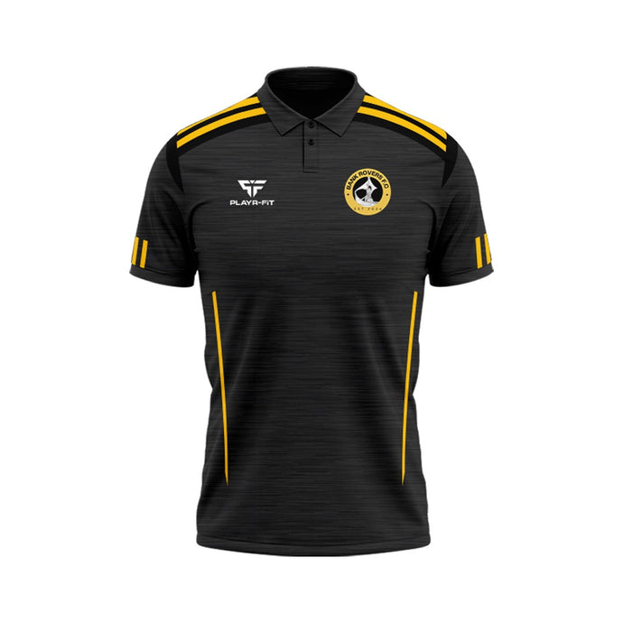 Bank Rovers FC Polo Adroit (Black/YellowGold) - Adults