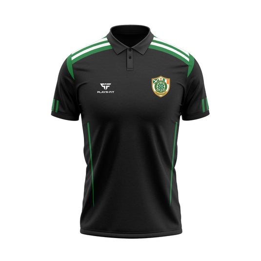 St Fergus CSC Polo Adroit (Black/Green/White) - Adults