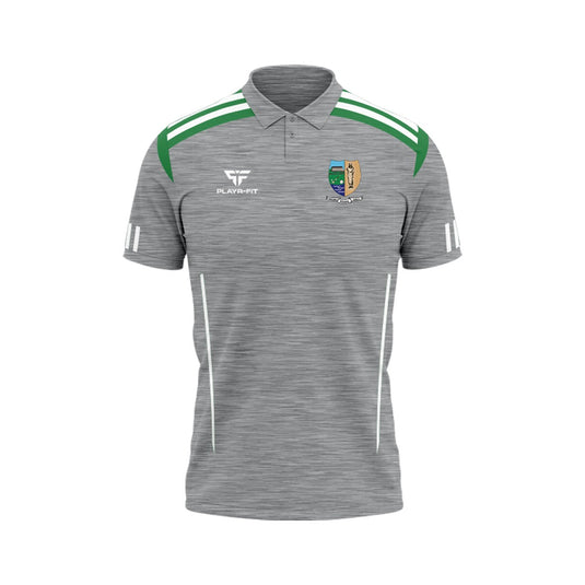 St Molaise Gaels Polo Adroit (Grey/Green/White) - Adults