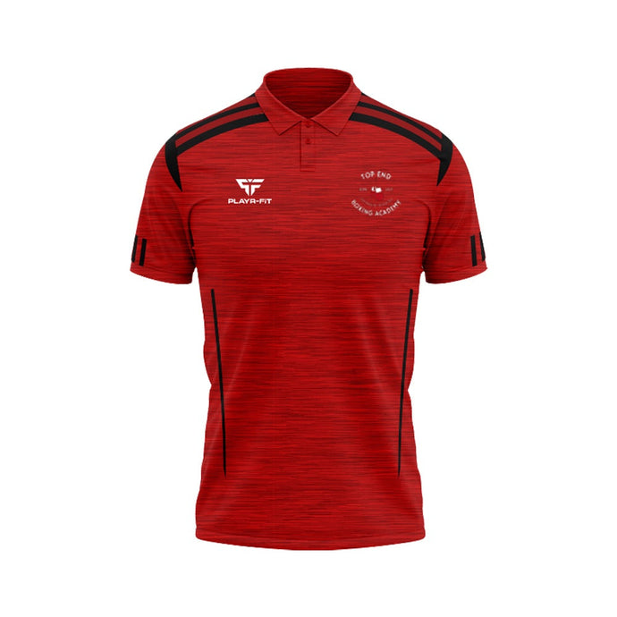 Top End Boxing Academy Polo Adroit (Red/Black) - Kids