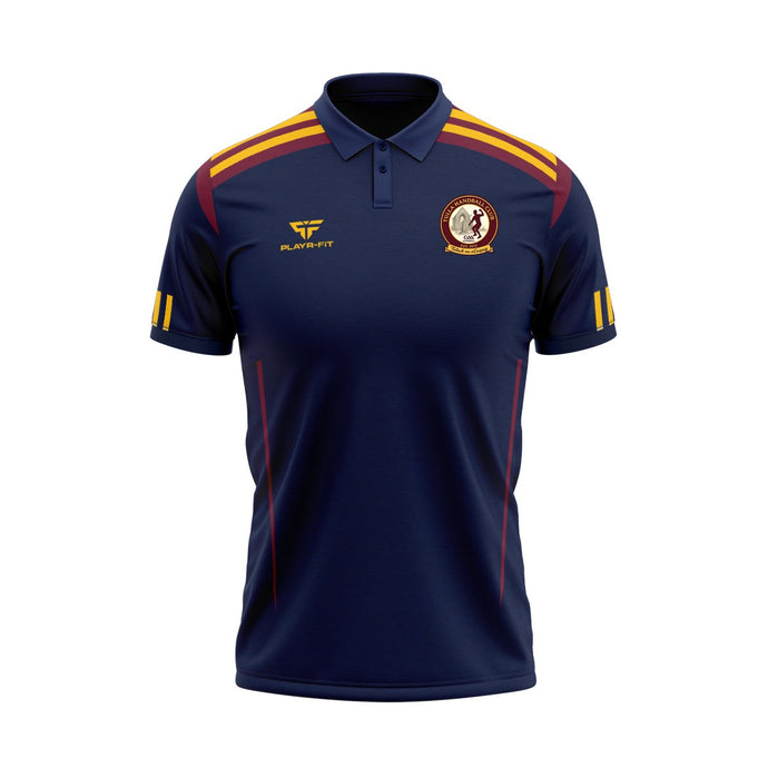 Tulla Handball Club Polo Adroit (Navy/Maroon/Yellow) - Adults